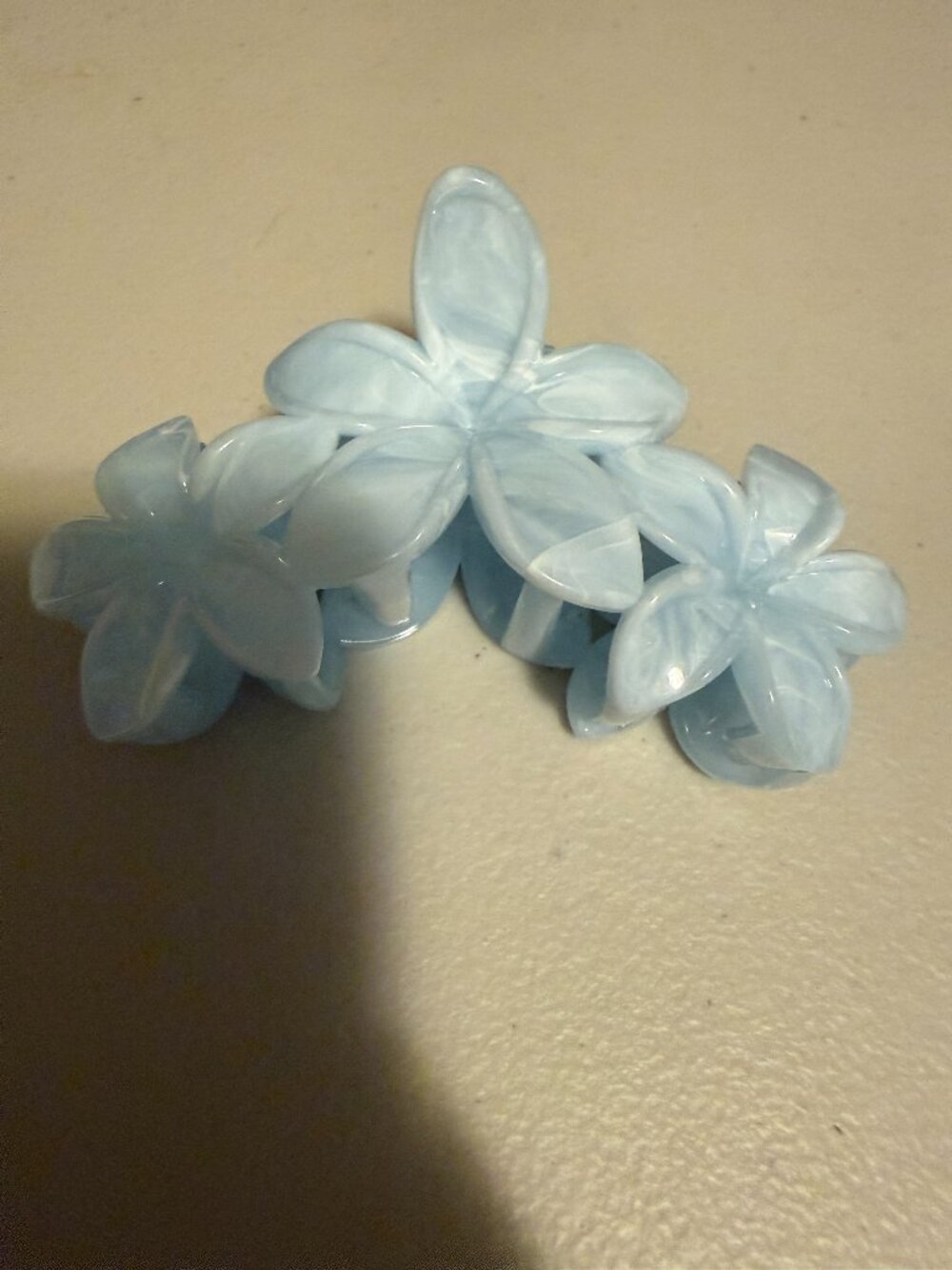 Blue Plumeria Claw Clip Hair Accessory